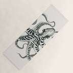 Striped Octopus Ink Drawing Yoga Mat Gallery Image 1