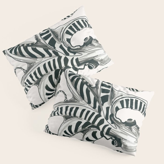 Striped Octopus Ink Drawing Pillow Sham Gallery Image 1