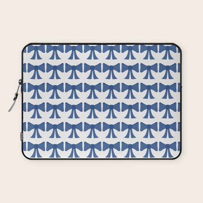 Vintage Bows V Blue Laptop Sleeve Gallery Image 1