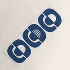 Retro Mid Century Modern Pattern 922 Navy Blue Yoga Mat Gallery Image 1