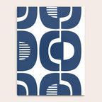 Retro Mid Century Modern Pattern 922 Navy Blue Notebook Gallery Image 4