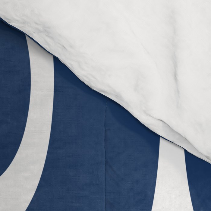 Retro Mid Century Modern Pattern 922 Navy Blue Comforter Gallery Image 4