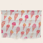 Ice Cream Cones - Pink & Peach Palette Wall Hanging Gallery Image 1