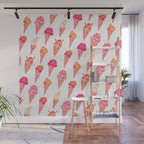 Ice Cream Cones - Pink & Peach Palette Wall Mural Gallery Image 1