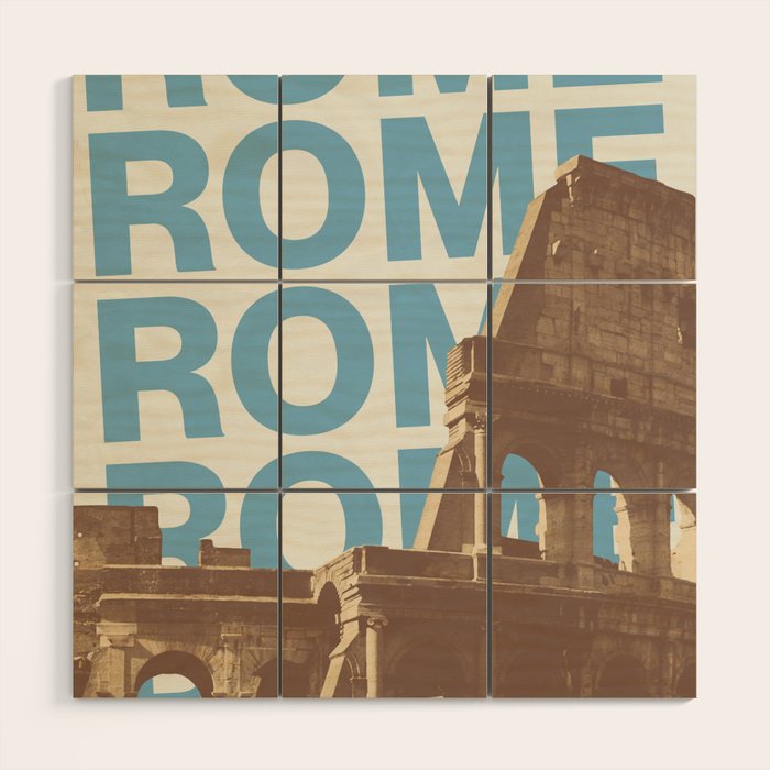 Rome, Italy \\ Poster Art Wood Wall Art Gallery Image 1