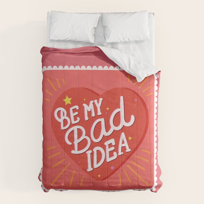 Be My Bad Idea Heart Art Comforter Gallery Image 1
