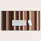 Classic Stripes XLIX - Mocha Coffee Desk Mat Gallery Image 1
