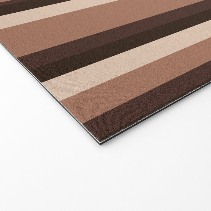 Classic Stripes XLIX - Mocha Coffee Welcome Mat Gallery Image 2