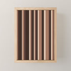 Classic Stripes XLIX - Mocha Coffee Mini Art Print Gallery Image 1