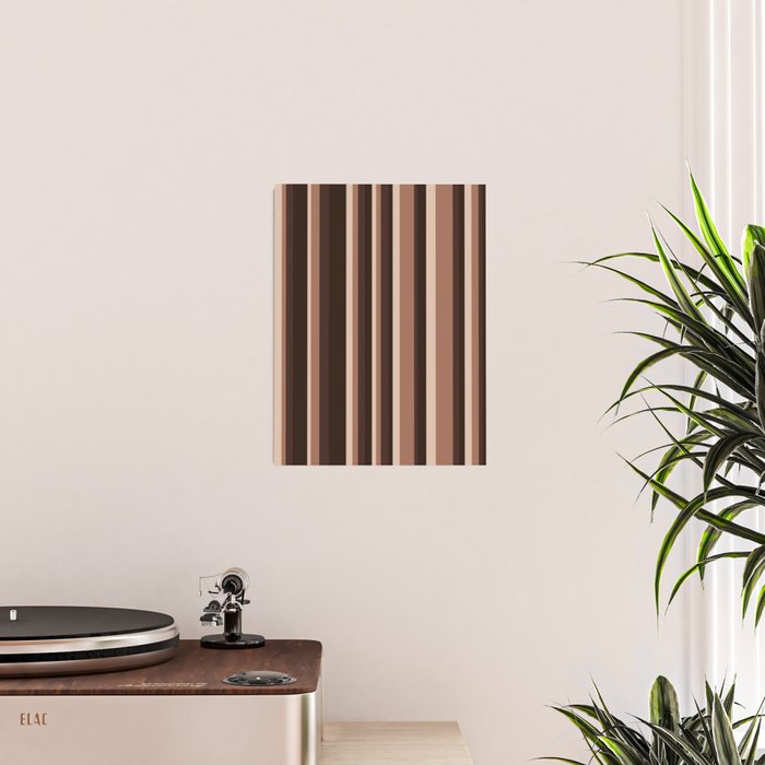 Classic Stripes XLIX - Mocha Coffee Poster Gallery Image 2