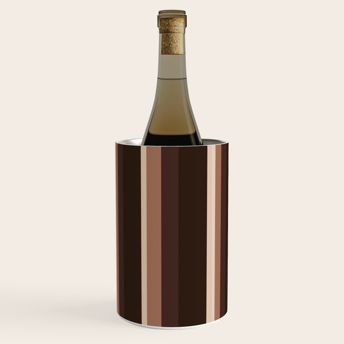 Classic Stripes XLIX - Mocha Coffee Wine Chiller Gallery Image 2