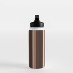 Classic Stripes XLIX - Mocha Coffee Water Bottle Gallery Image 3