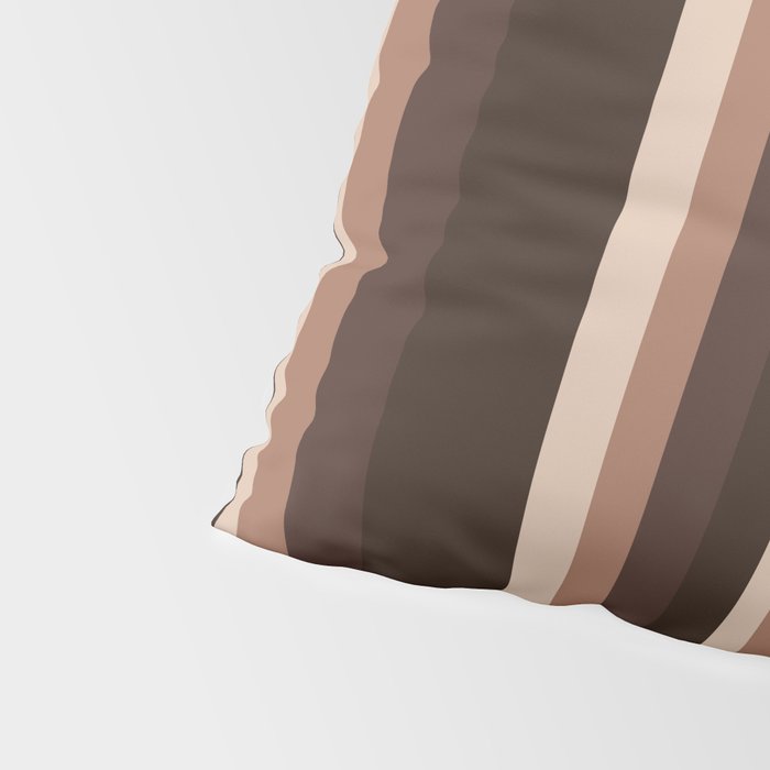 Classic Stripes XLIX - Mocha Coffee Pillow Sham Gallery Image 4