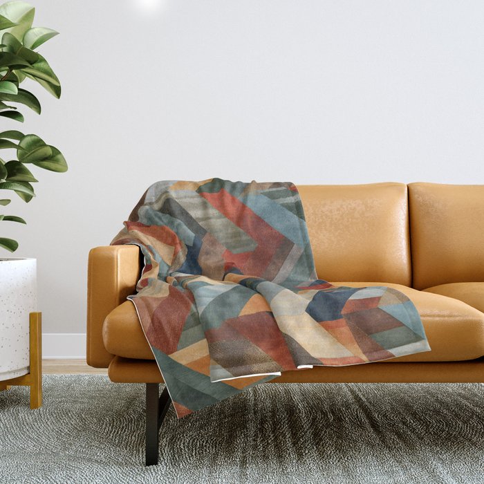 Desert Herringbone Reverie Throw Blanket Gallery Image 1