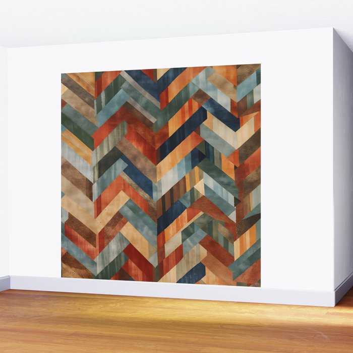 Desert Herringbone Reverie Wall Mural Gallery Image 2