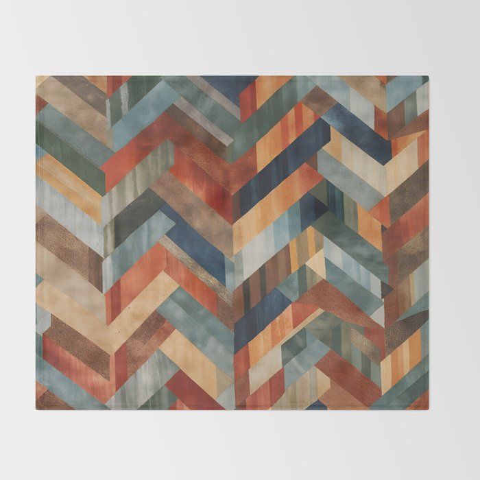 Desert Herringbone Reverie Throw Blanket Gallery Image 2