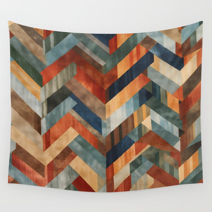 Desert Herringbone Reverie Wall Tapestry Gallery Image 4