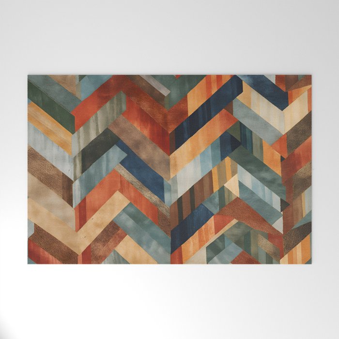 Desert Herringbone Reverie Welcome Mat Gallery Image 1