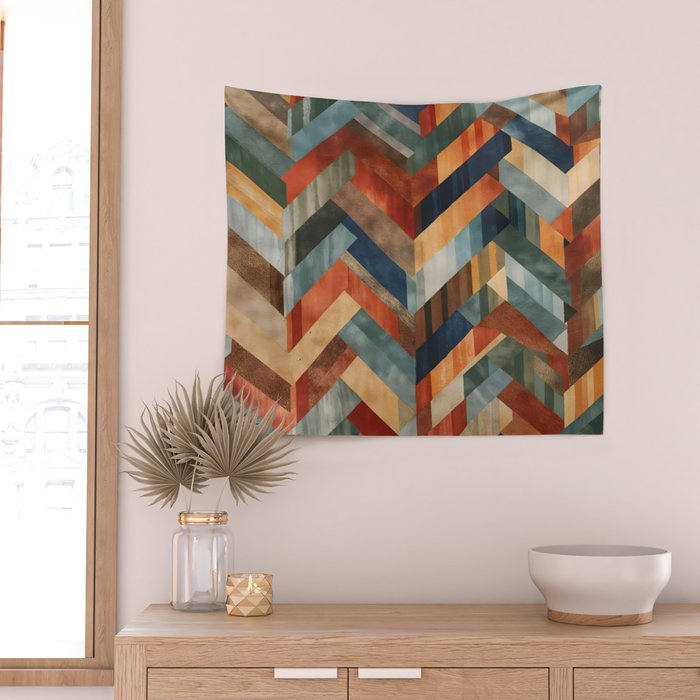 Desert Herringbone Reverie Wall Tapestry Gallery Image 2
