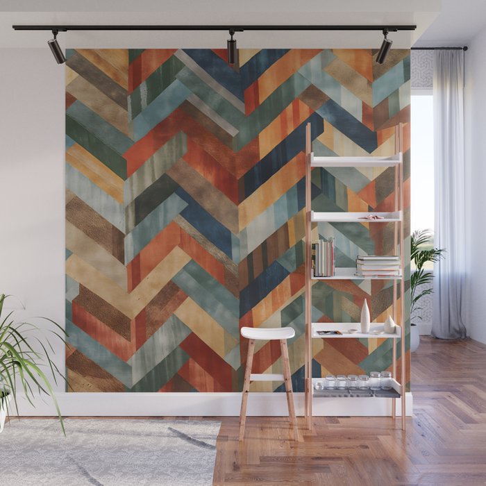 Desert Herringbone Reverie Wall Mural Gallery Image 1