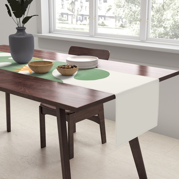 Fern Green Leaf: Matisse Series 01 | Mid-Century Edition Table Runner Gallery Image 2