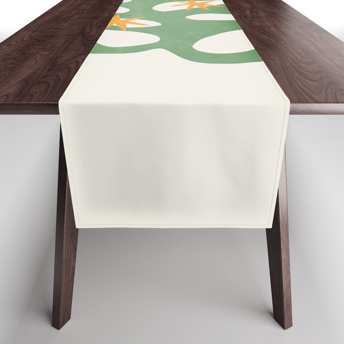 Fern Green Leaf: Matisse Series 01 | Mid-Century Edition Table Runner Gallery Image 1