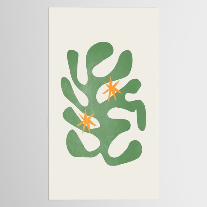Fern Green Leaf: Matisse Series 01 | Mid-Century Edition Tablecloth Gallery Image 2