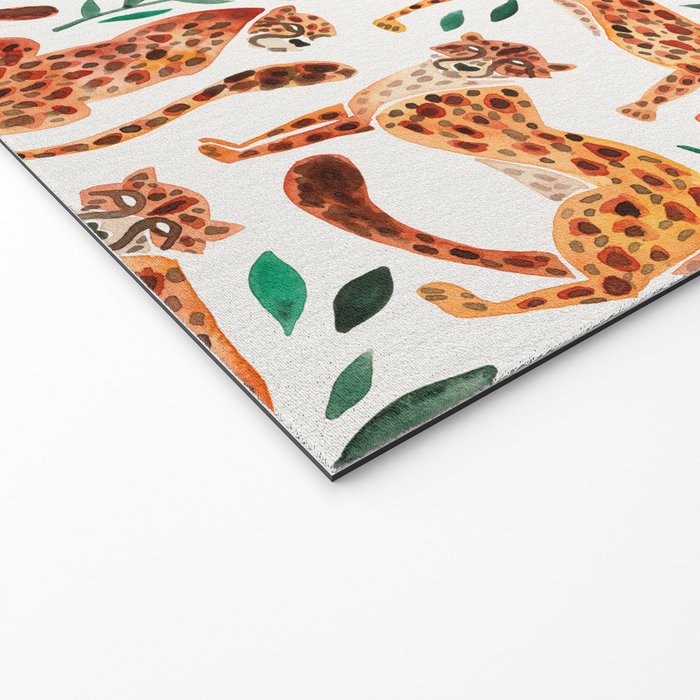 Cheetah Collection - Orange & Green Palette Welcome Mat Gallery Image 2