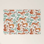 Cheetah Collection - Orange & Green Palette Welcome Mat Gallery Image 1