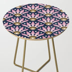 Sunshine Seigaiha Wave - Blush & Navy Side Table Gallery Image 2