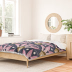 Sunshine Seigaiha Wave - Blush & Navy Duvet Cover Gallery Image 2