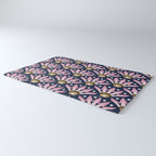 Sunshine Seigaiha Wave - Blush & Navy Rug Gallery Image 3