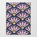 Sunshine Seigaiha Wave - Blush & Navy Notebook Gallery Image 4