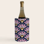 Sunshine Seigaiha Wave - Blush & Navy Wine Chiller Gallery Image 1