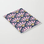 Sunshine Seigaiha Wave - Blush & Navy Notebook Gallery Image 3