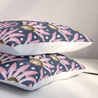 Sunshine Seigaiha Wave - Blush & Navy Pillow Sham Gallery Image 3