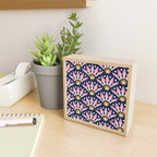 Sunshine Seigaiha Wave - Blush & Navy Mini Art Print Gallery Image 2