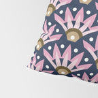 Sunshine Seigaiha Wave - Blush & Navy Pillow Sham Gallery Image 4