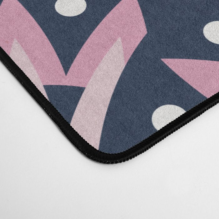 Sunshine Seigaiha Wave - Blush & Navy Desk Mat Gallery Image 4