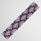 Sunshine Seigaiha Wave - Blush & Navy Table Runner Gallery Image 3