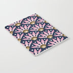 Sunshine Seigaiha Wave - Blush & Navy Notebook Gallery Image 2