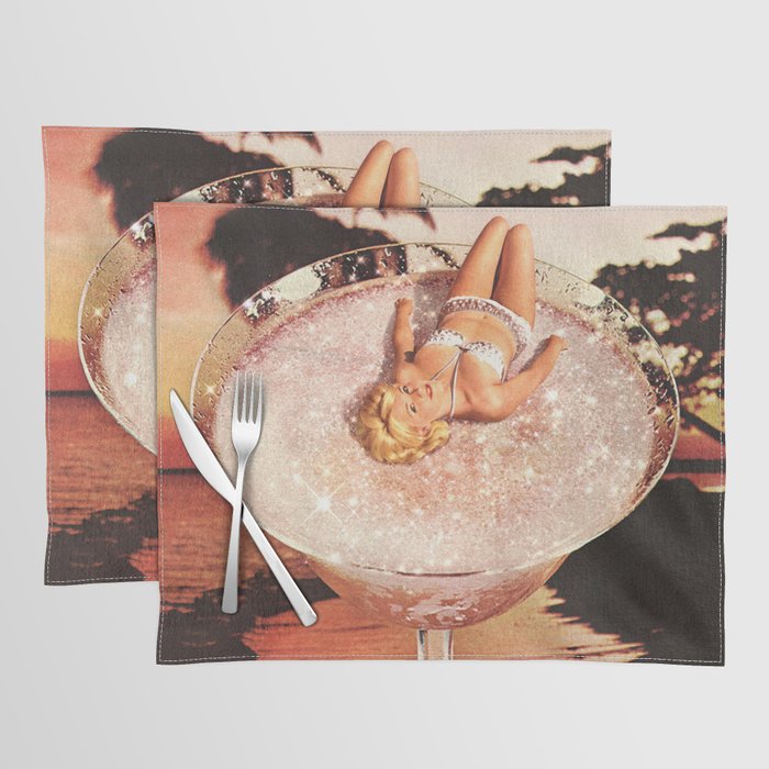 Glitter Pink Margarita Placemat Gallery Image 1
