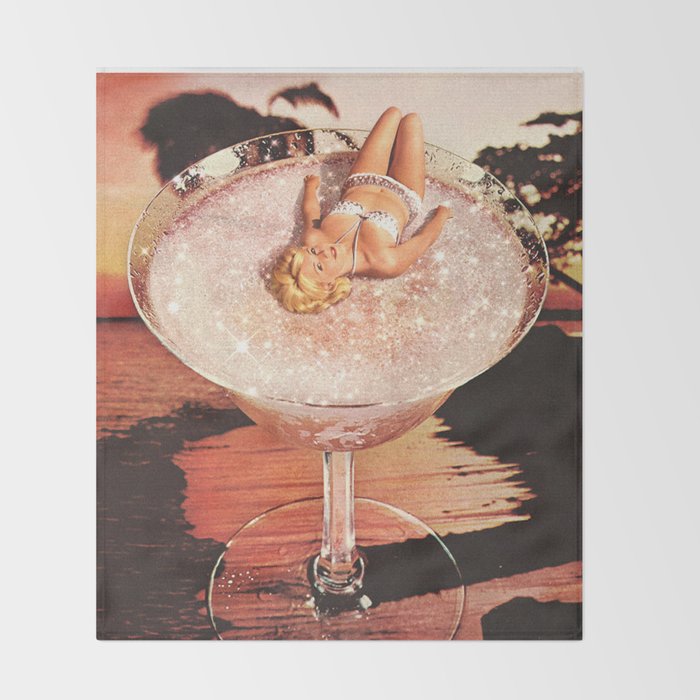 Glitter Pink Margarita Throw Blanket Gallery Image 2