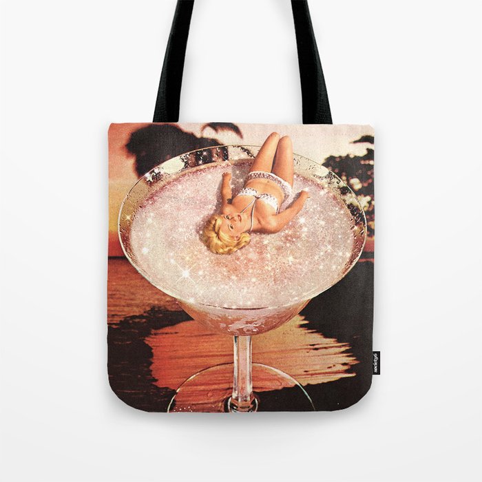 Glitter Pink Margarita Tote Bag Gallery Image 1