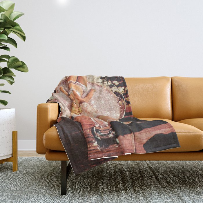 Glitter Pink Margarita Throw Blanket Gallery Image 1