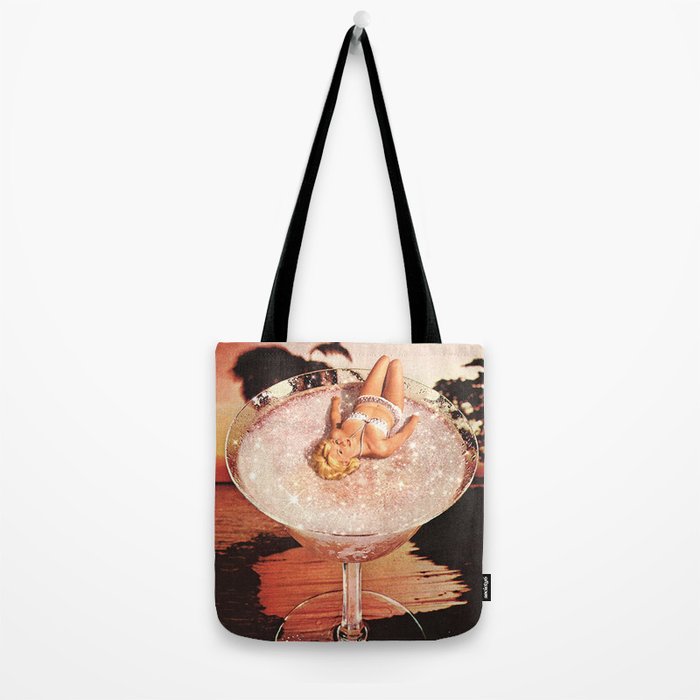 Glitter Pink Margarita Tote Bag Gallery Image 2