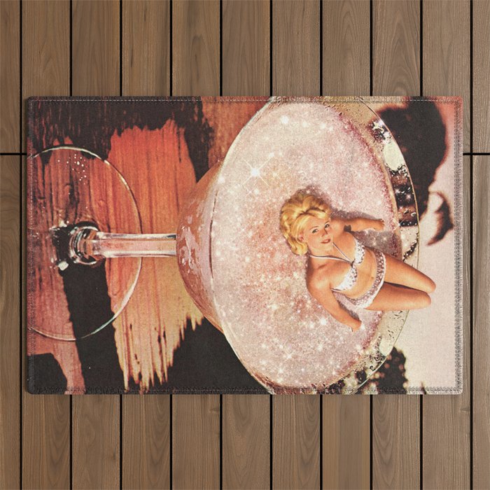 Glitter Pink Margarita Outdoor Rug Gallery Image 1