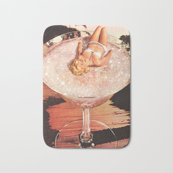 Glitter Pink Margarita Bath Mat Gallery Image 1