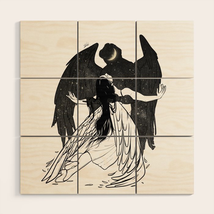 Universe Angels Wood Wall Art Gallery Image 1