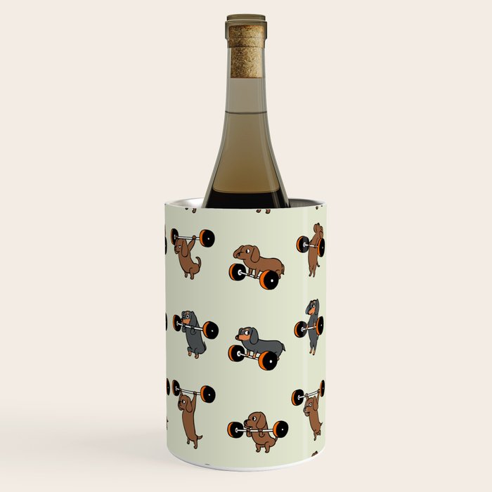 Olympic Lifting Dachshund Wine Chiller Gallery Image 3